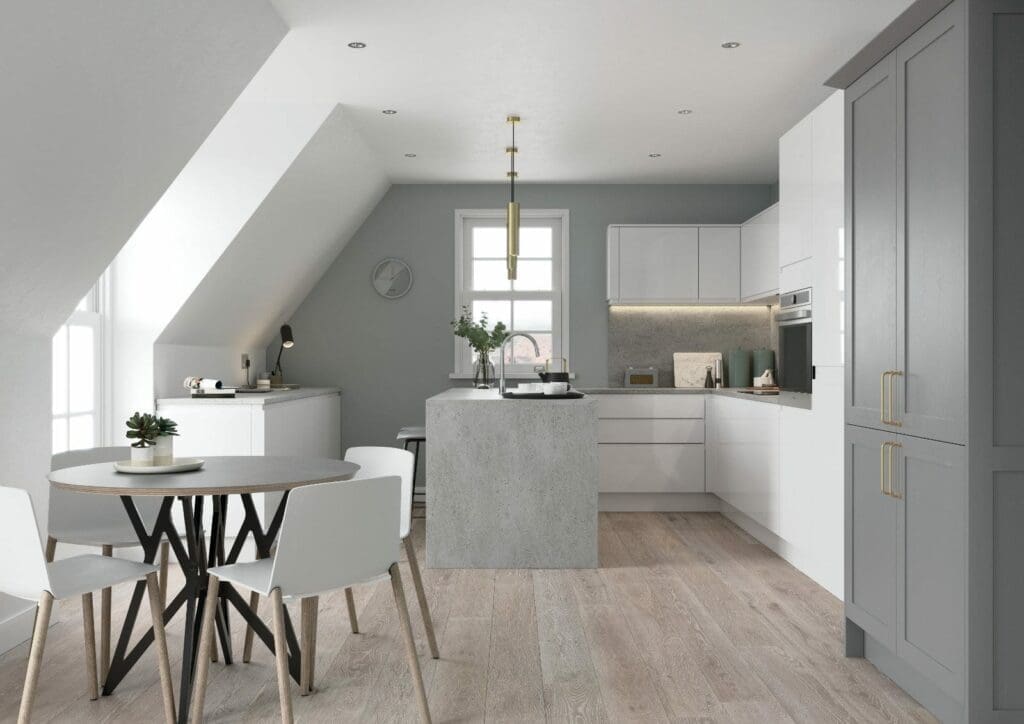 Alku Compact White Grey U Shaped Kitchen 2 | My Kitchen Specialist