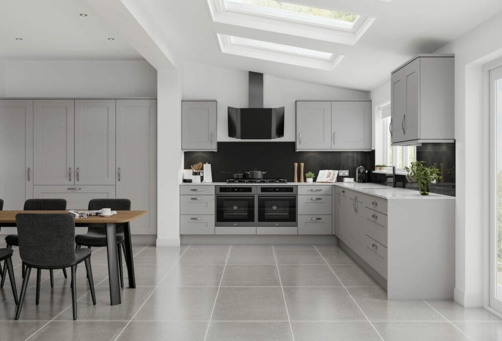 Practical Kitchen Tech That Makes Life Easier - Jjo Grey Mist Shaker L Shaped Kitchen | My Kitchen Specialist
