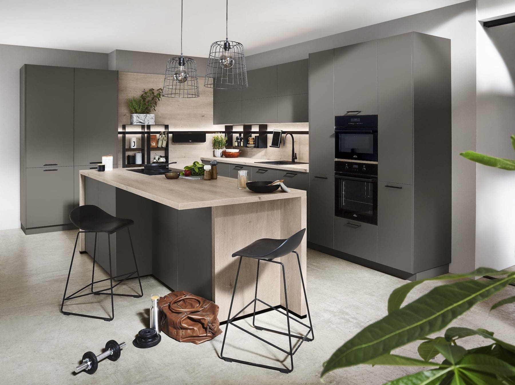 Nobilia Grey Matt Kitchen With Island | My Kitchen Specialist