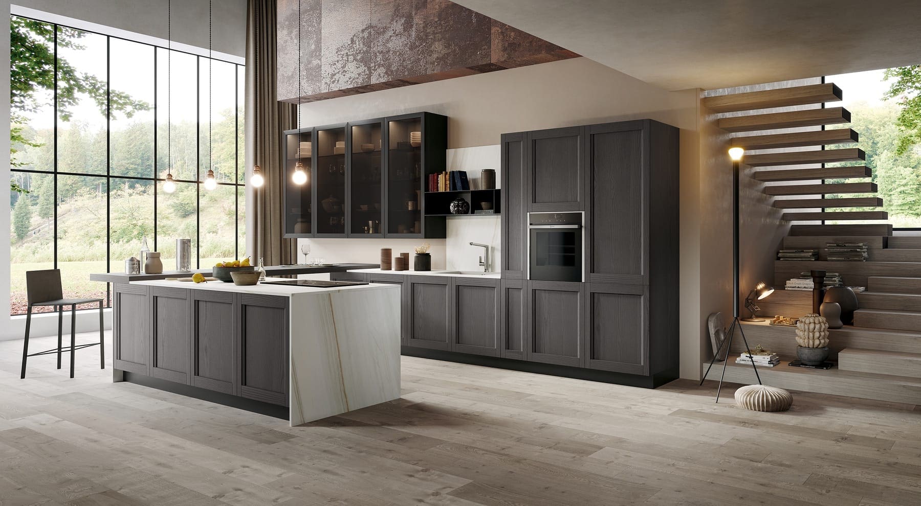 Arredo3 Modern Grey Shaker Kitchen | My Kitchen Specialist