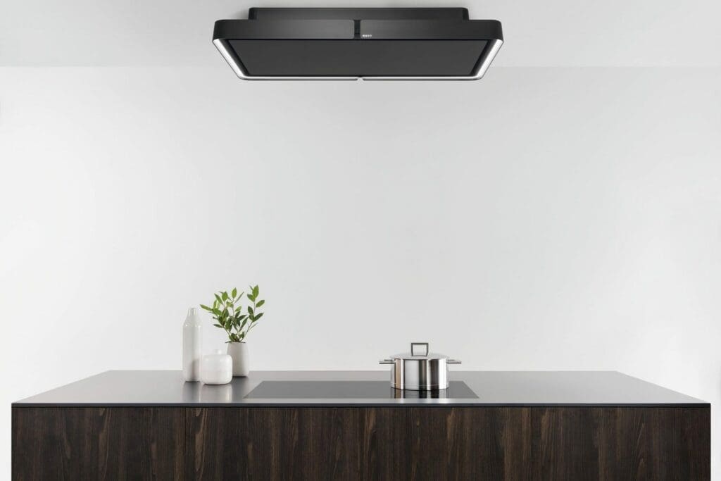 How to Choose the Best Kitchen Appliances for Your Home - Novy Cloud Black 110Cm Recirculation Ceiling Extractor 232 Lifestyle 1.1 | My Kitchen Specialist