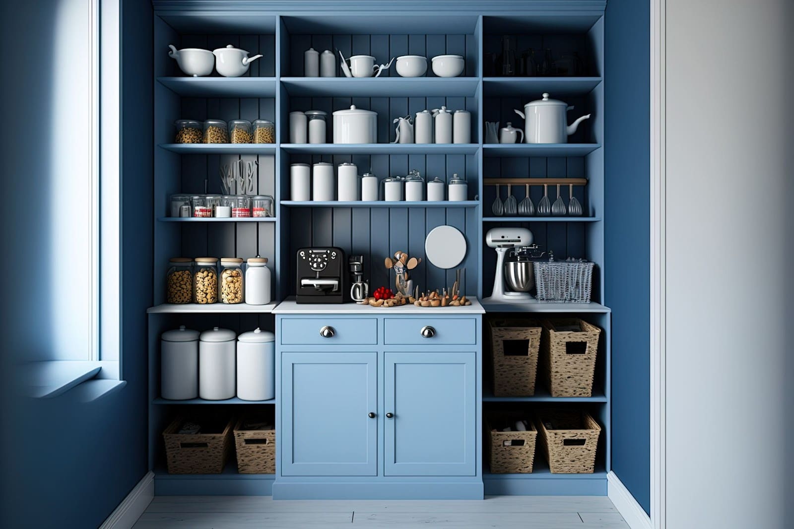 Duck Egg Blue Breakfast Cupboard