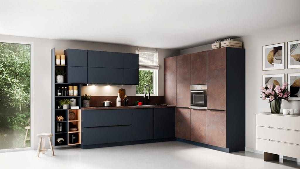 Brigitte Matt Velvet Blue Metal Oxide Kitchen | My Kitchen Specialist