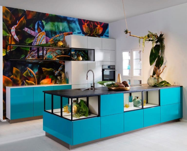 Brigitte Azure Blue Handleless Kitchen | My Kitchen Specialist