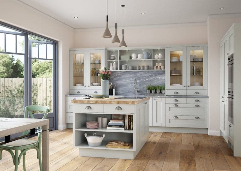 Alku Light Shaker L Shaped Kitchen With Island | My Kitchen Specialist