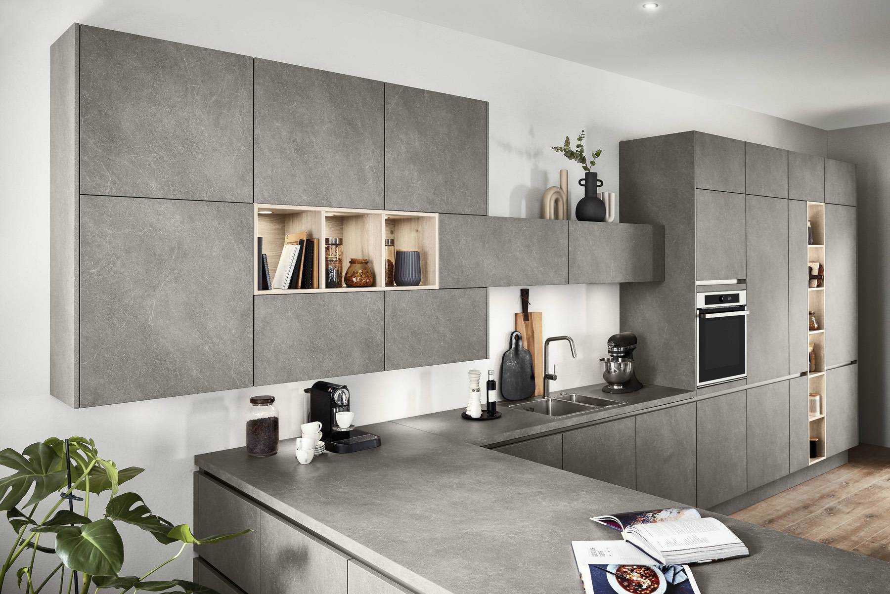 Nobilia textured grey kitchens | My Kitchen Specialist