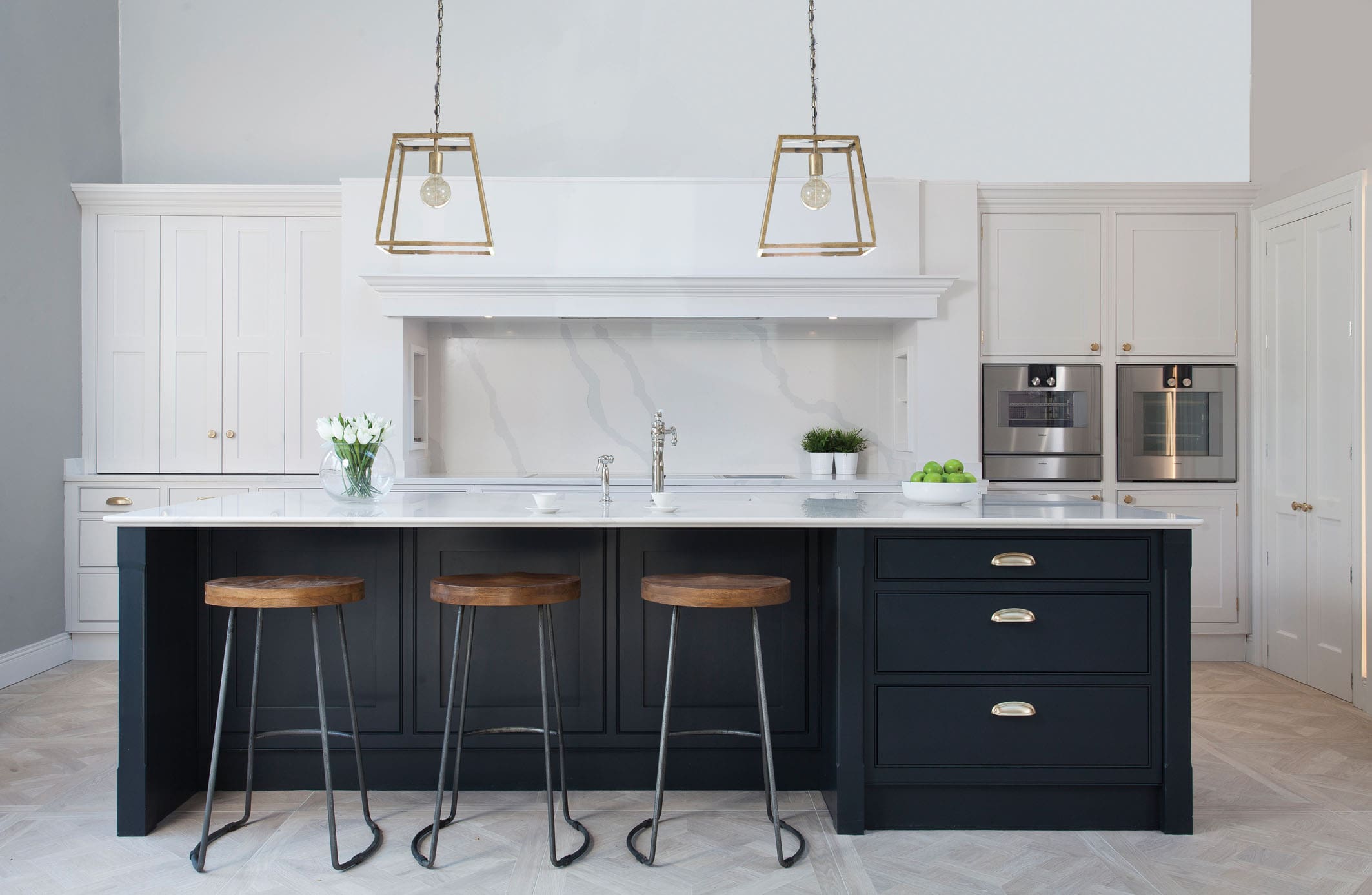 Latest Kitchen Trends vs Timeless Design – My Kitchen Specialist - Grey Navy Shaker Kitchen | My Kitchen Specialist