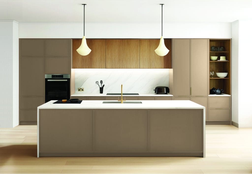 Smart Kitchens 2026: Latest UK Kitchen Technology Trends - Aggersborg 2 1 Ral 050 50 20 Milk Coffee Brown Oak Reeded | My Kitchen Specialist